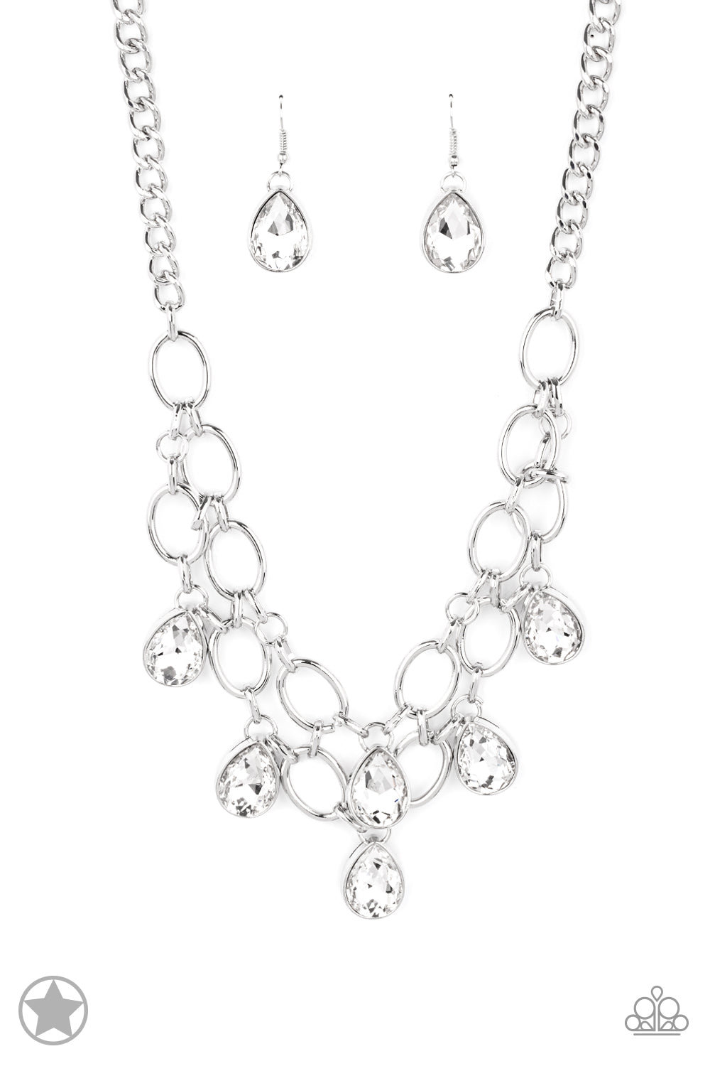 Paparazzi Necklaces - Show Stopping Shimmer - White