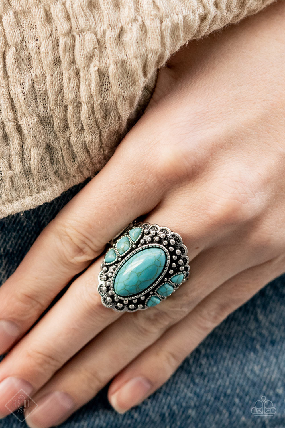 Paparazzi Rings - Rustler Road - Blue - Fashion Fix