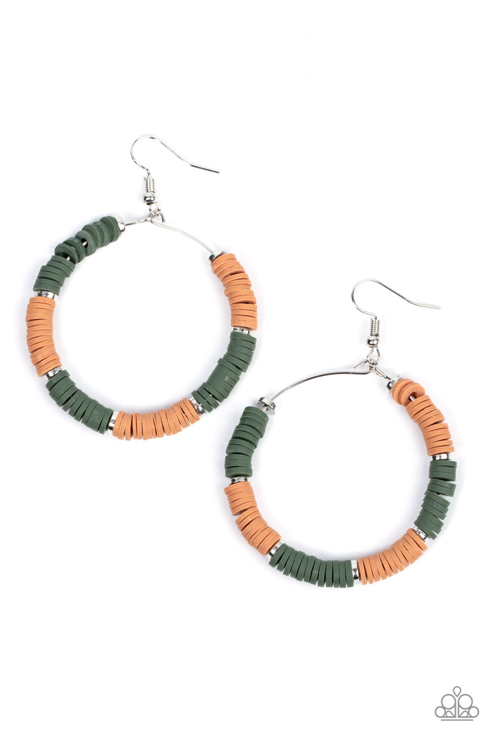 Paparazzi Earrings - Skillfully Stacked - Green