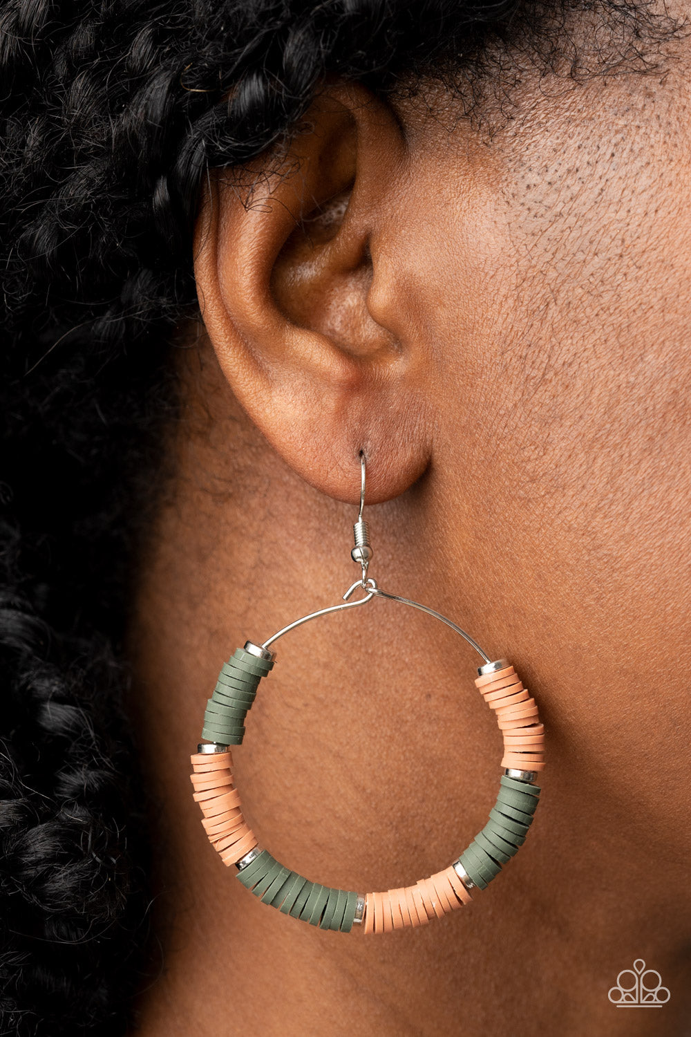 Paparazzi Earrings - Skillfully Stacked - Green