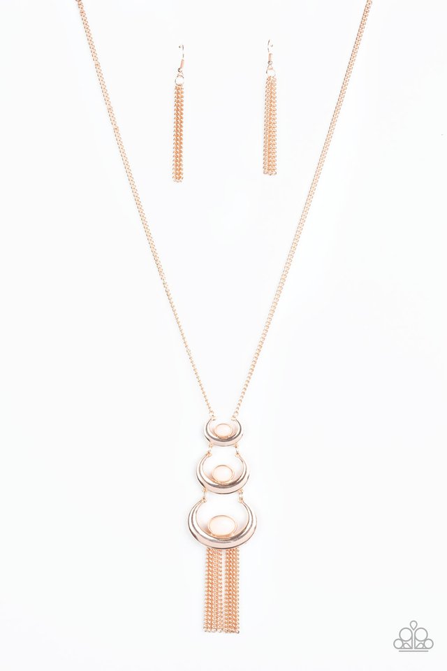 Paparazzi Necklaces - As Moon As I Can  - Rose Gold