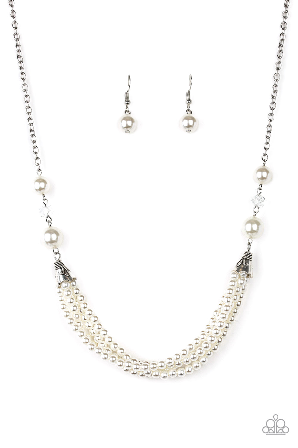 Paparazzi Necklaces - One-WOMAN Show - White