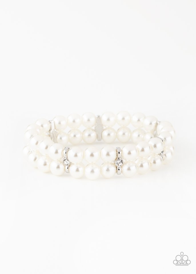 Paparazzi Bracelets - Downtown Debut - White