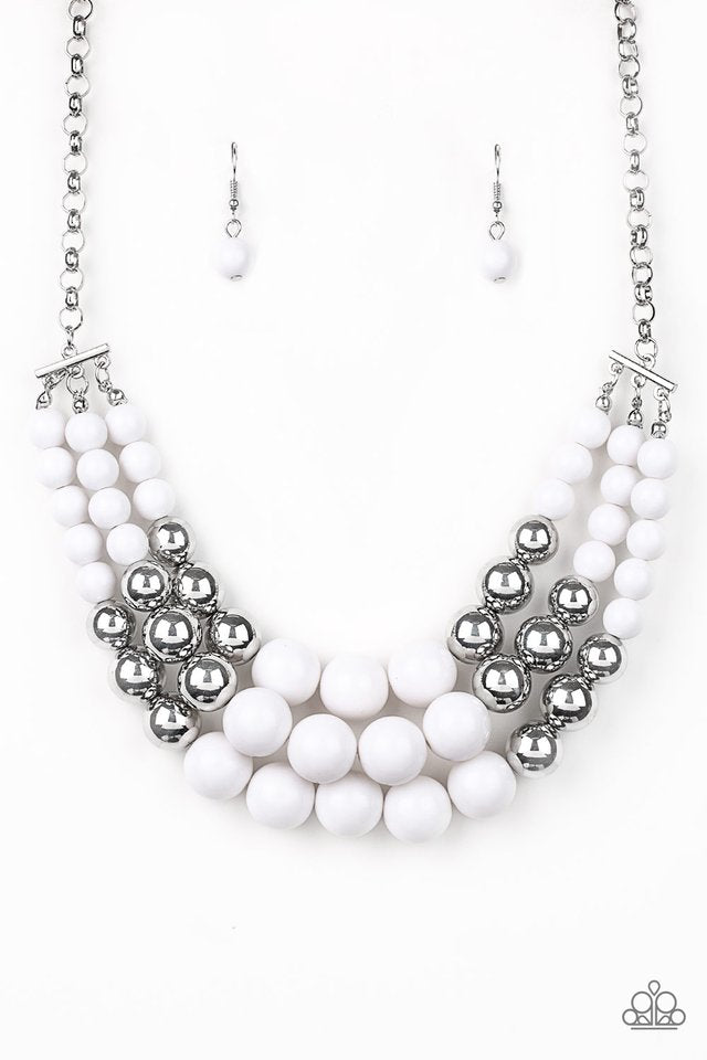 Paparazzi Necklaces - Dream Pop - White