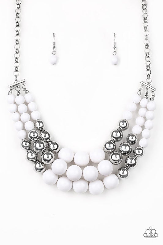 Paparazzi Necklaces - Dream Pop - White