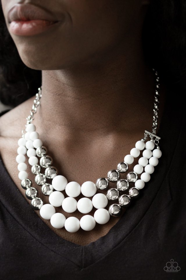 Paparazzi Necklaces - Dream Pop - White