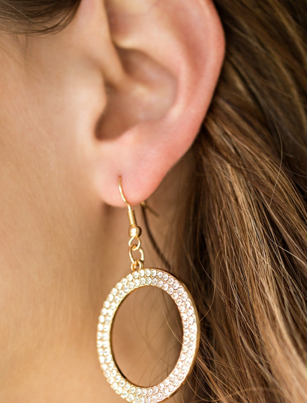 Paparazzi Earrings - Bubbly Babe - Gold