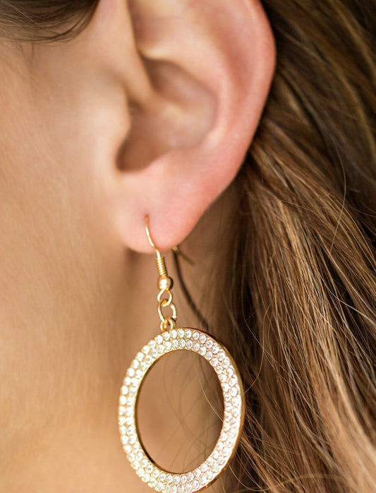Paparazzi Earrings - Bubbly Babe - Gold