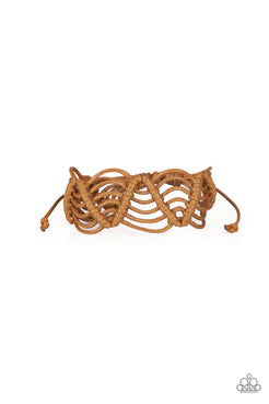 Paparazzi Urban Collection - Rise to the Bait - Brown - Pull Cord