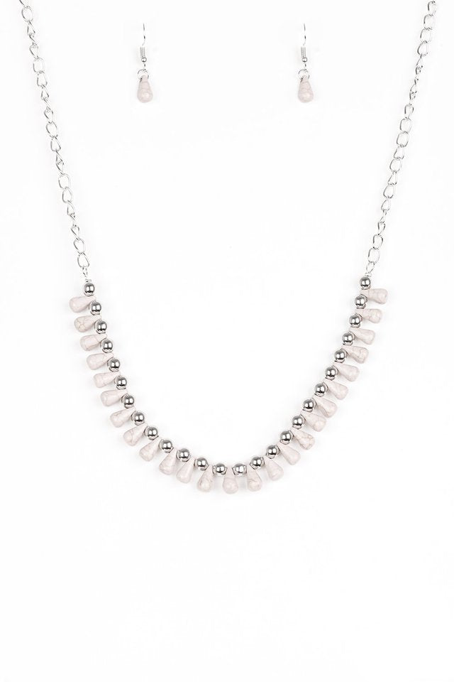Paparazzi Necklaces - Extinct Species - Silver