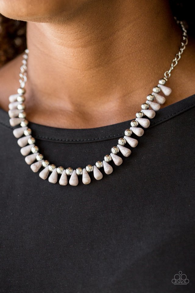 Paparazzi Necklaces - Extinct Species - Silver