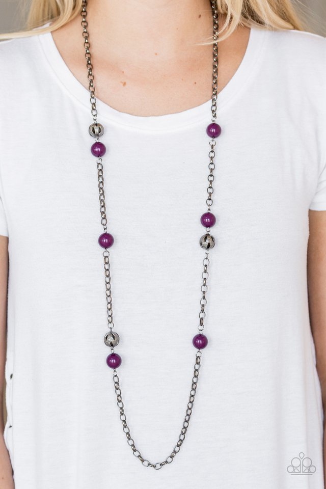 Paparazzi Necklaces - Fashion Fad - Purple
