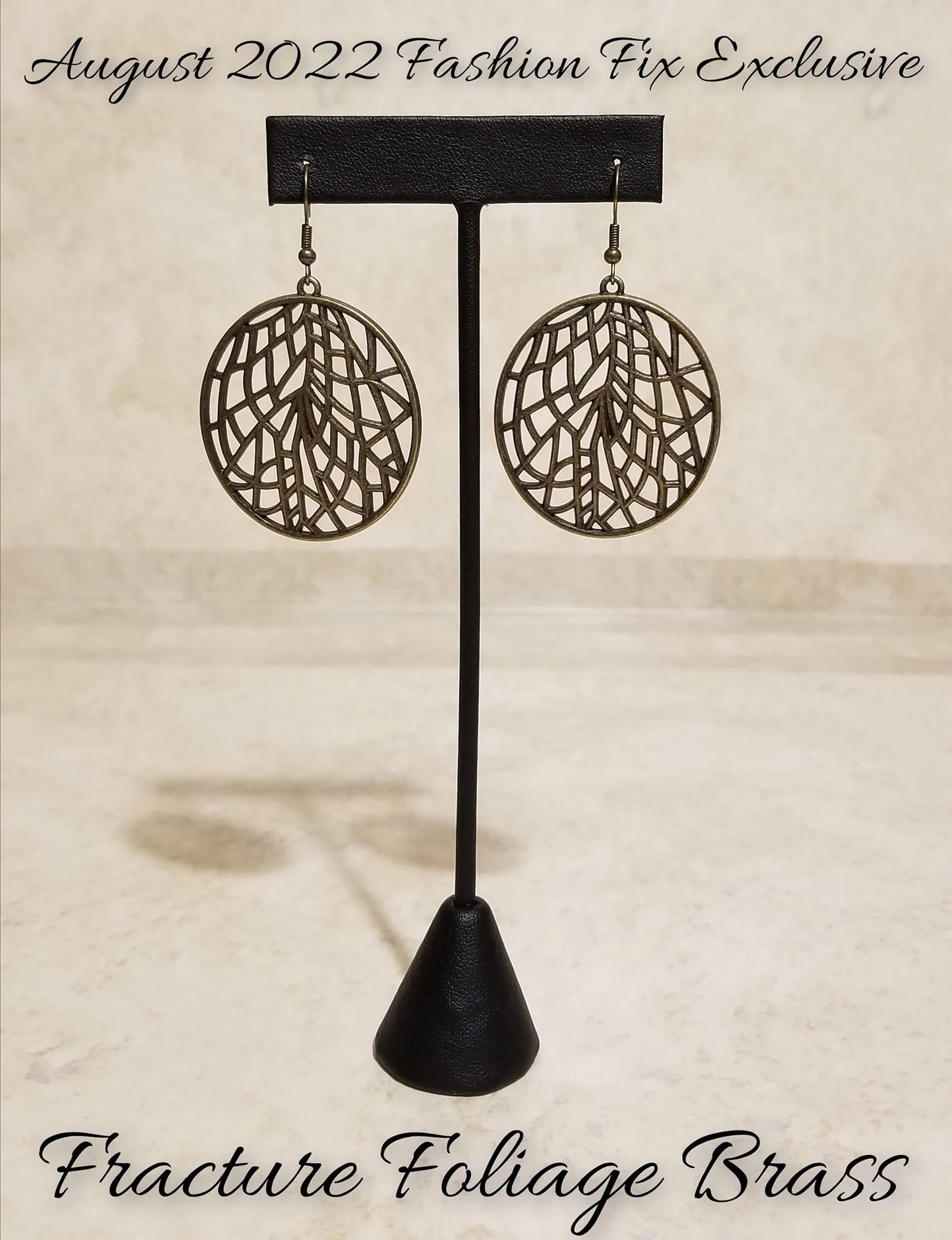 Paparazzi Earrings - Fractured Foliage - Brass