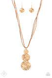 Paparazzi Necklaces - Circulation Shimmer - Gold - Fashion Fix September 2021