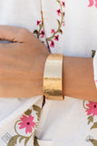 Paparazzi Bracelets - Cooly Curved - Gold - Fashion Fix September 2021