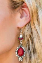 Paparazzi Earrings - Selfie-Esteem - Red