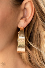 Paparazzi Earrings - Curve Crushin" - Gold - Hoops
