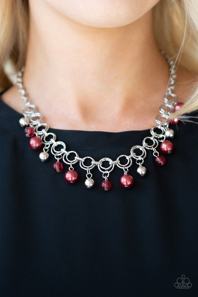 Paparazzi Necklaces - Fiercely Fancy - Red