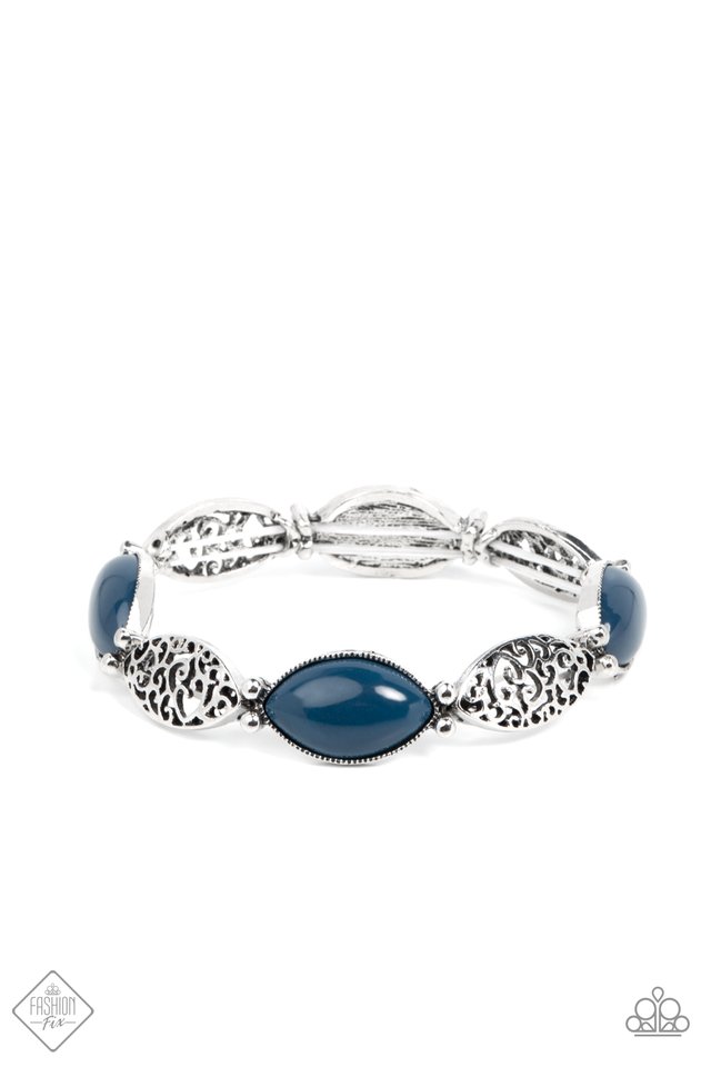 Paparazzi Bracelets - Farden Rendezvous - Blue - Fashion Fix - October 2021