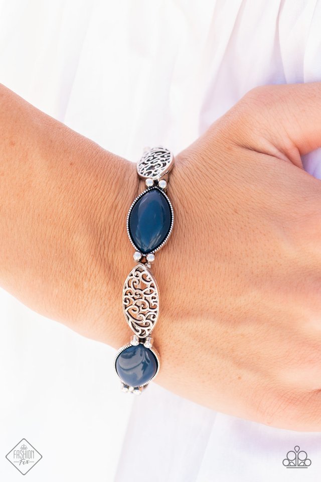 Paparazzi Bracelets - Farden Rendezvous - Blue - Fashion Fix - October 2021