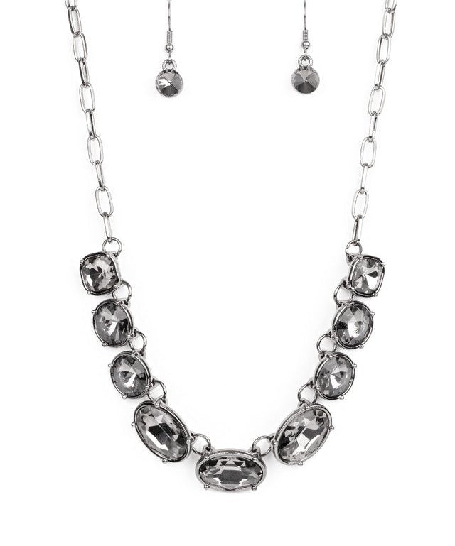 Paparazzi Necklaces - Gorgeously Glacial - Black