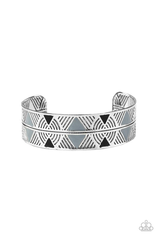 Paparazzi Bracelets - Hidden Glyphs - Silver