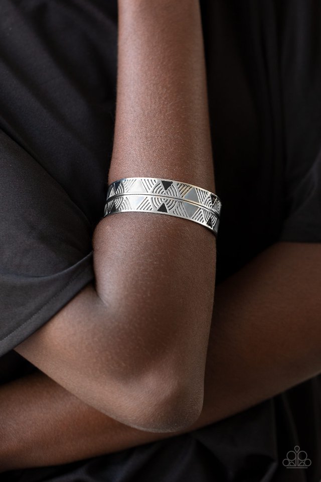 Paparazzi Bracelets - Hidden Glyphs - Silver