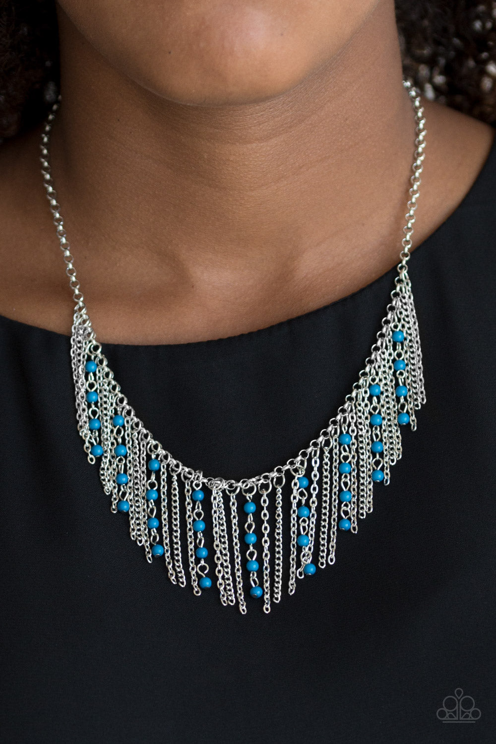 Paparazzi Necklaces - Harlem Hideaway - Blue