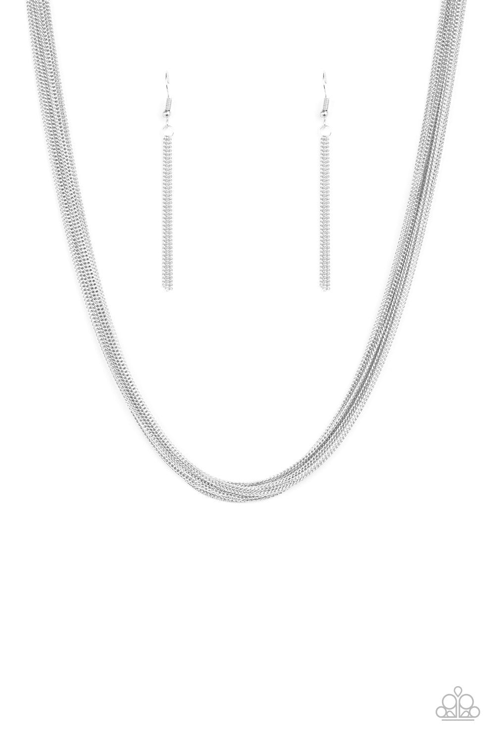 Paparazzi Necklaces - Backstage Bravado - Silver