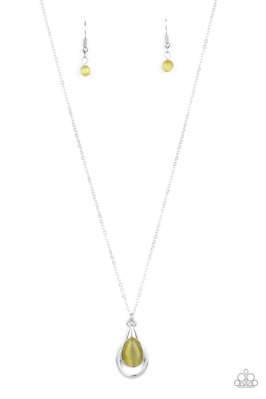 Paparazzi Necklaces - Just Drop It - Green