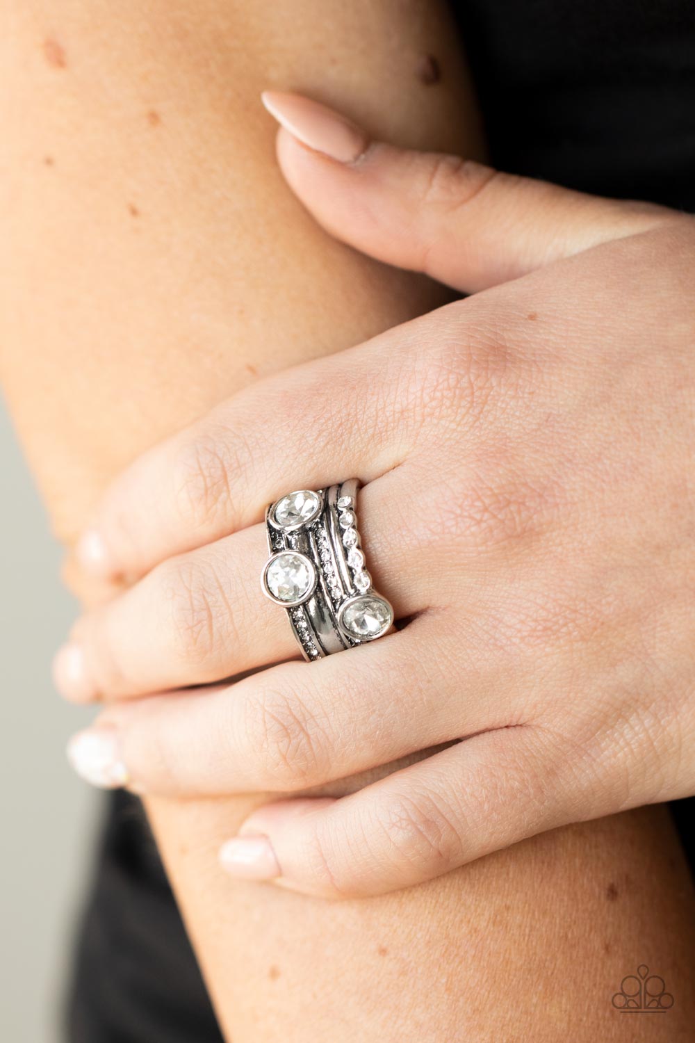 Paparazzi Rings - Pack It On - White