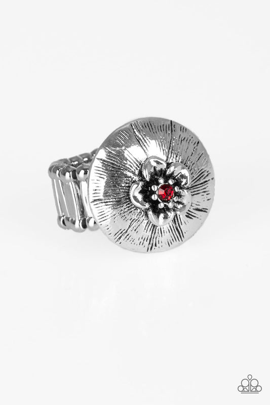 Paparazzi Rings - Blooming Beach Party - Red