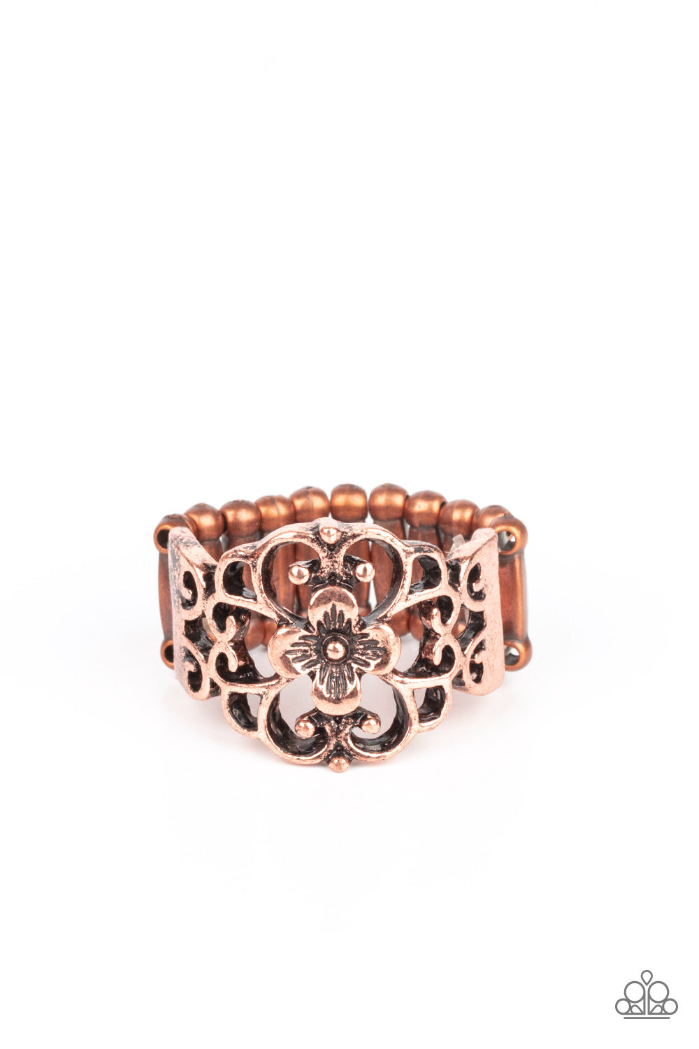 Paparazzi Rings - Fanciful Flower Gardens - Copper