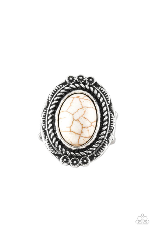 Paparazzi Rings - Tumblin' Tumbleweeds - White