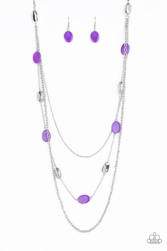 Paparazzi Necklaces - Barefoot and Beachbound - Purple
