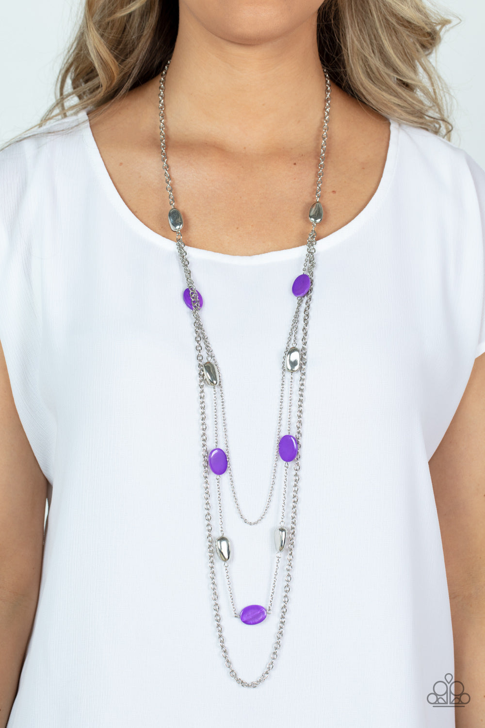 Paparazzi Necklaces - Barefoot and Beachbound - Purple