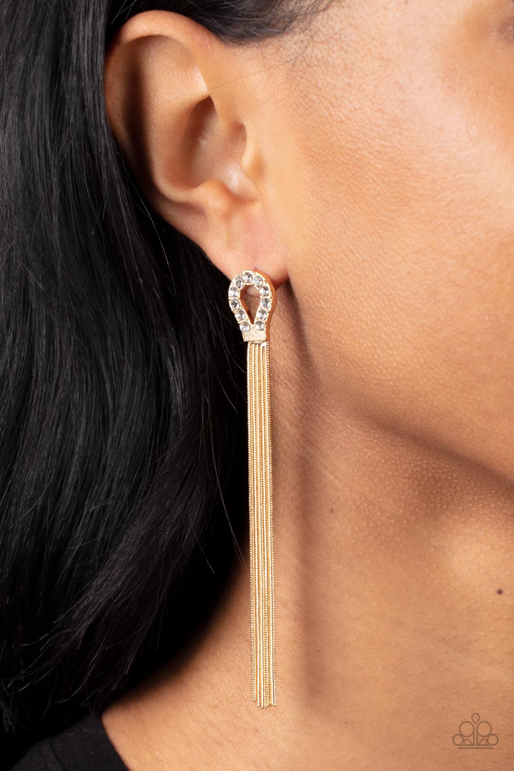 Paparazzi Earrings - Dallas Debutante - Gold