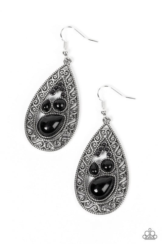 Paparazzi Earrings - Nautical Daydream - Black