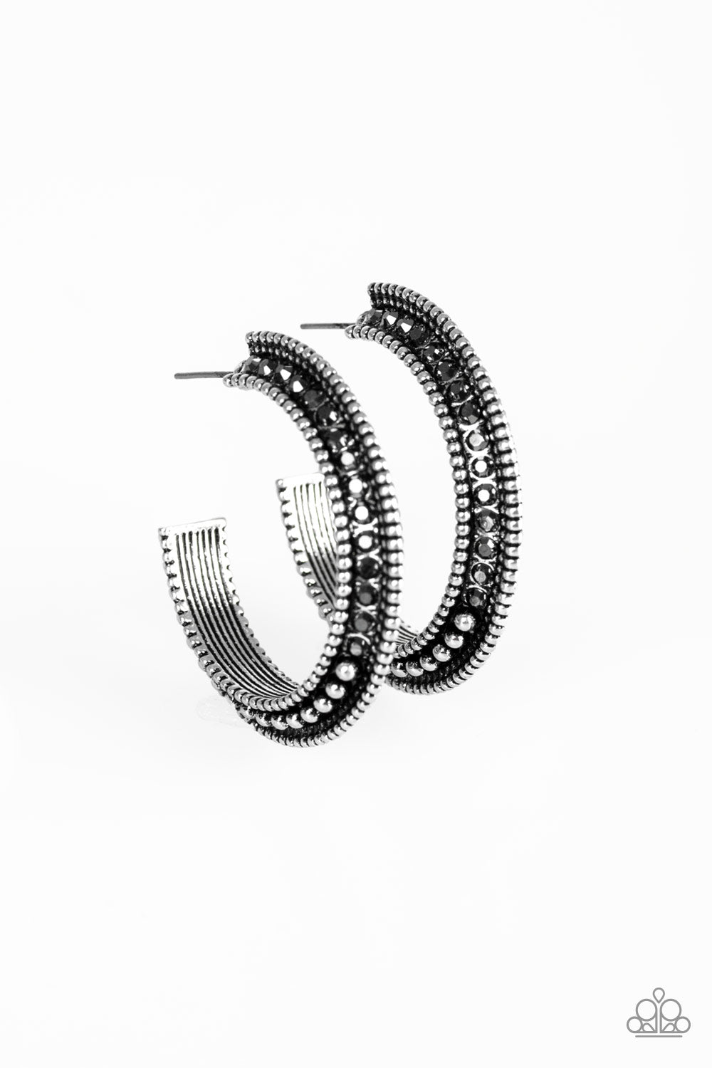 Paparazzi Earrings - Retro Reverberation - Silver
