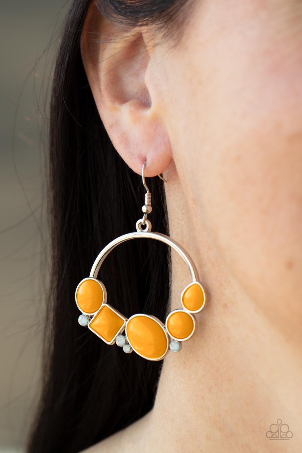 Paparazzi Earrings - Beautifully Bubblicious - Orange