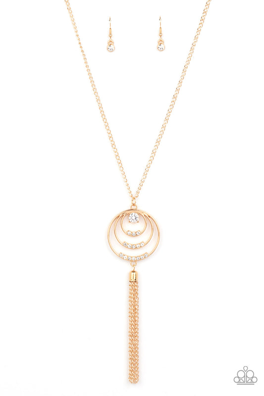 Paparazzi Necklaces - Spiraling Sparkle - Gold