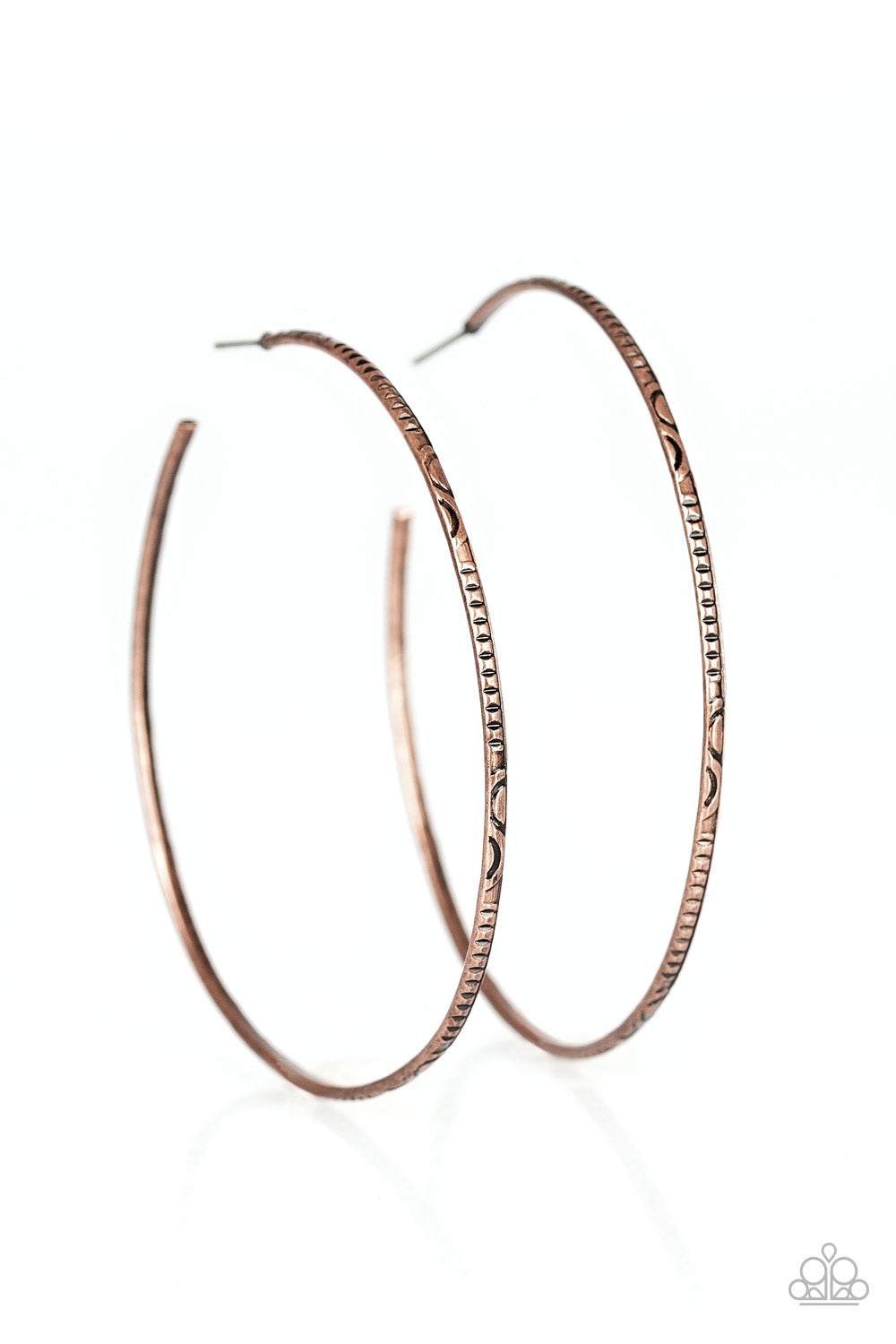 Paparazzi Earrings - Sleek Fleek - Copper