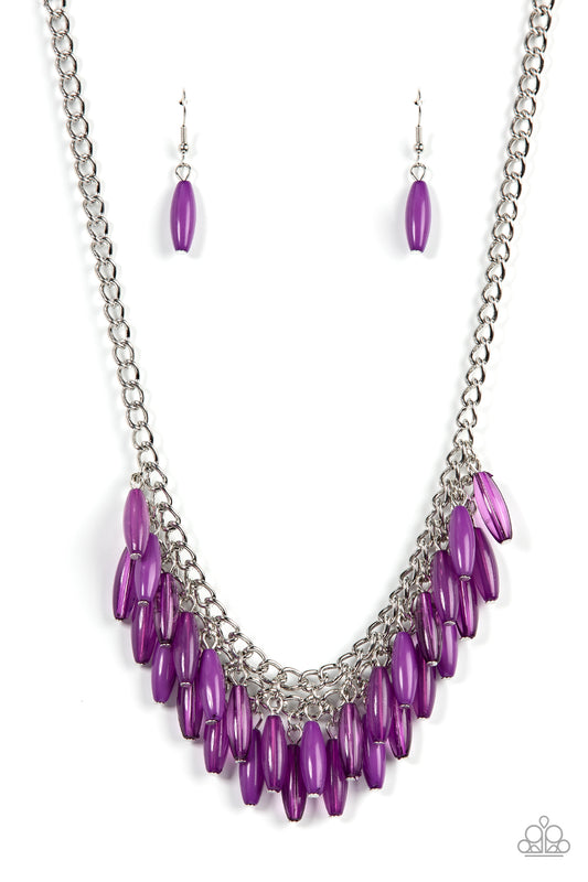Paparazzi Necklaces - Beach House Hustle - Purple