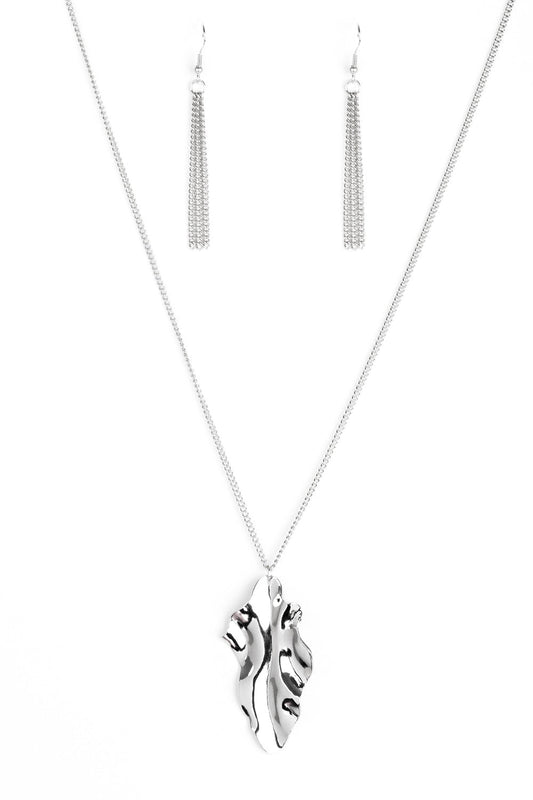 Paparazzi Necklaces - Fiercely Fall - Silver