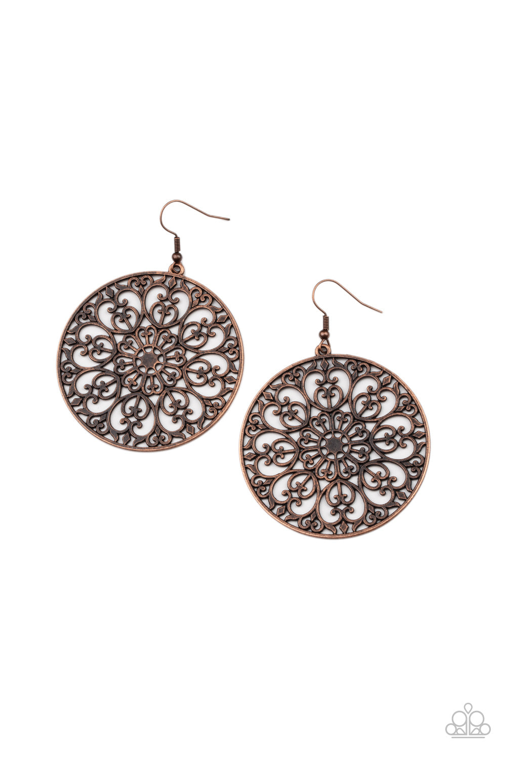 Paparazzi Earrings - Make A Mandala Out of You - Copper
