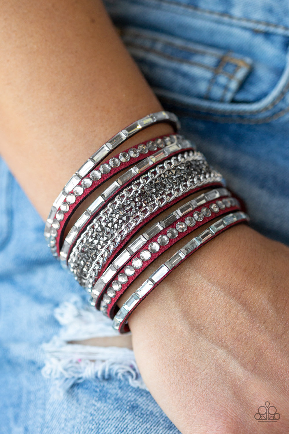 Paparazzi Urban Collection - Rhinestone Rumble - Red