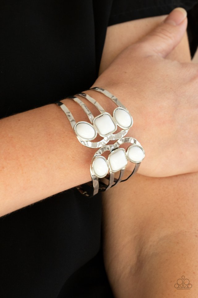 Paparazzi Bracelets - Mystified - White Hinge