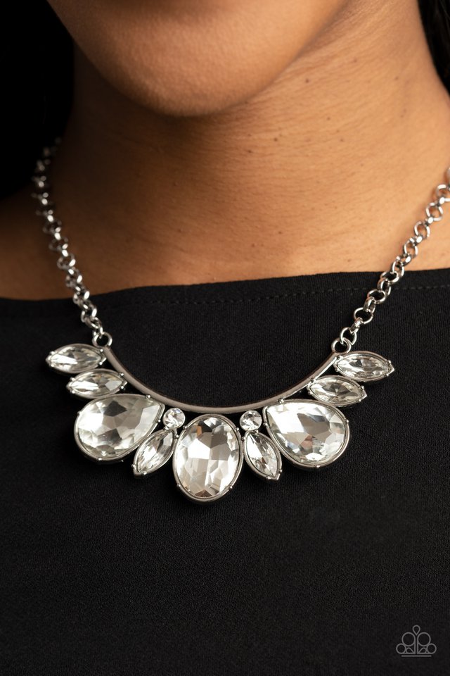 Paparazzi Necklaces - Never Slay Never - White