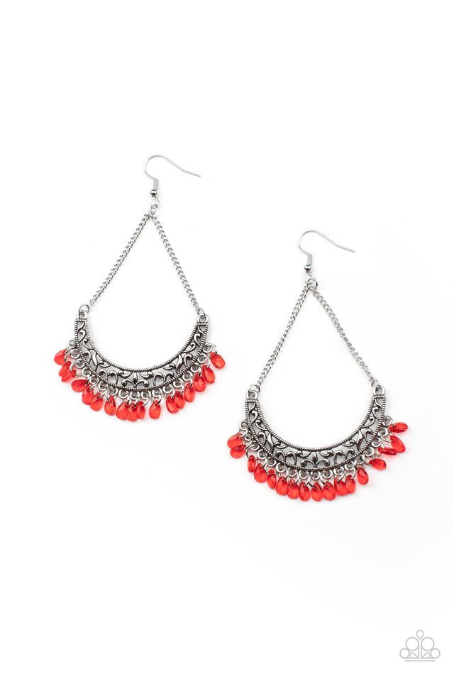 Paparazzi Earrings - Orchard Odyssey - Red
