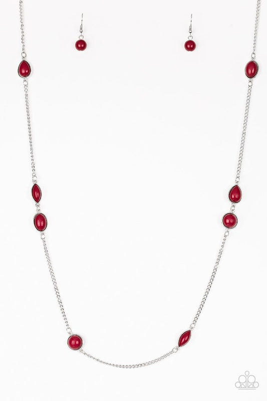 Paparazzi Necklaces - Pacific Piers - Red